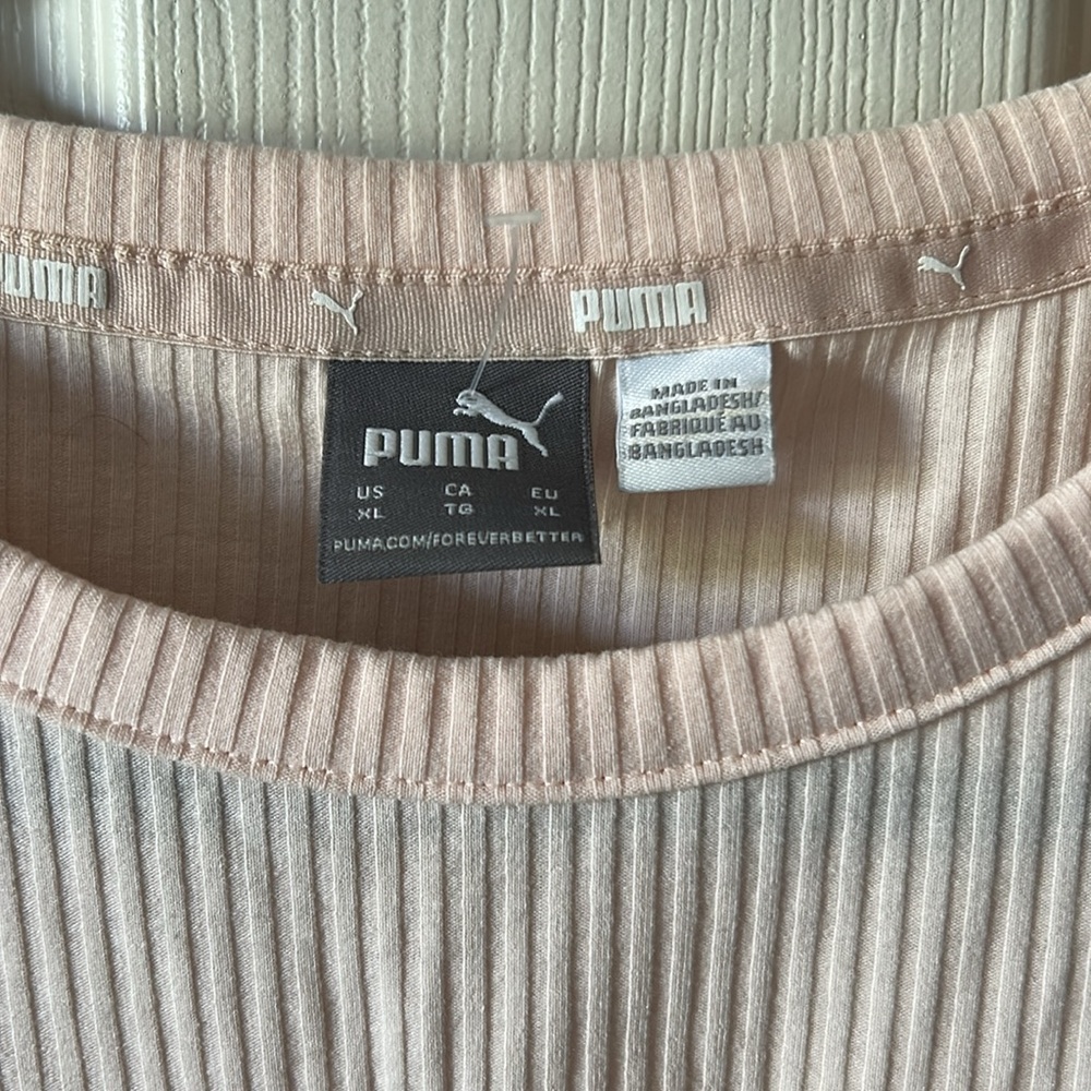 Puma | baby pink ribbed sleeveless workout‎ tank-top Size XL - Picture 5 of 10